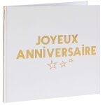 Santex 7986 - 3, livre d'or anniversaire star d'un jour, blanc / or