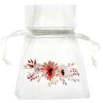 Santex 8328 - 25, lot de 4 bourses organdi amour floral