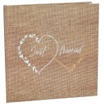 Santex 8494 - 26, livre d'or mariage coeurs naturel