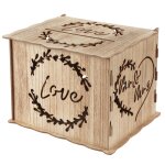 Santex 8495 - 26, tirelire mariage en bois 22x30cm