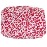 Santex 8757 - 7, bobine ruban raphia plein coeurs 20m Santex 8757 - 7, bobine ruban raphia plein coeurs 20m