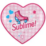 Santex 8774 - 99, paquet de 10 assiettes girly coeur roses 22, 5cm