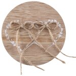 Santex 8843 - 26, porte - alliances mariage naturel rond en bois 15cm