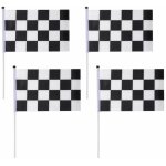 Santex 8973 - 11, lot de 4 petits drapeaux damier racing 30cm
