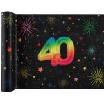 Santex 9011 - 40 - 30, chemin de table anniversaire festicolor 3m, 40 ans