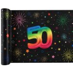 Santex 9011 - 50 - 30, chemin de table anniversaire festicolor 3m, 50 ans