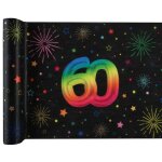 Santex 9011 - 60 - 30, chemin de table anniversaire festicolor 3m, 60 ans