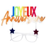 Santex 9033 - 1, lunettes anniversaire festicolor blanches