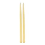 Set de 2 bougies flambeau 30cm, ivoire