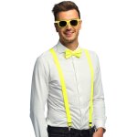Set accessoires (lunettes, bretelles, noeud pap), fluo jaune Set accessoires (lunettes, bretelles, noeud pap), fluo jaune
