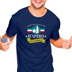 T - shirt ap�ro p�tanque, bleu taille xl