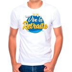 T - shirt signatures retraite blanc avec feutre