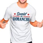 T - shirt sportif du dimanche, blanc taille l