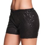 Short � sequins luxe, noir