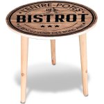Table d'appoint ronde en bois 40cm bistrot