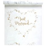 Tapis just married blanc illustr� or 10m