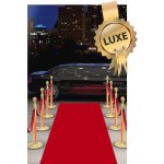 Tapis luxe rouge fonc velours jetable 5 m, velours luxe