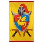Tenture blason médiéval chevalier 90x150cm Tenture blason médiéval chevalier 90x150cm