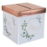 Tirelire bucolique blanc / rose gold
