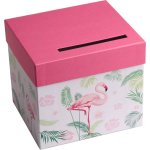 Urne carton flamant rose