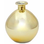 Vase boule en verre 12, 5 x 14, 5 cm, m�tallis� or