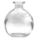 Vase boule en verre 12, 5 x 14, 5 cm, transparent