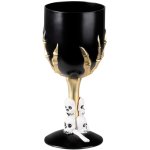 Verre  pied noir / or crnes halloween