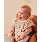 Bavoir funny en ponge girafe, beige