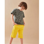 Bermuda en twill, jaune