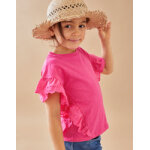 Blouse découpe asymétrique, fushia Blouse découpe asymétrique, fushia