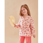 Blouse  imprims pomme, rose clair