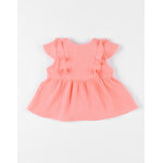 Blouse  manches courtes, corail