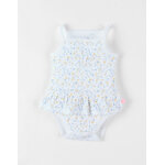 Body jupette imprim fleuri sans manches, ru