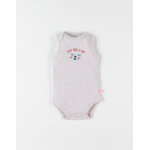 Body sans manches en coton bio, beige