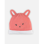 Bonnet en coton corail