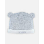 Bonnet naissance jersey bio gris chin