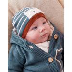 Bonnet en tricot, vert fonc