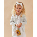 Cardigan lurex argent en tricot fin, blanc
