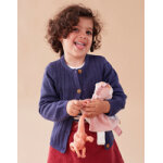 Cardigan lurex en tricot, bleu marine