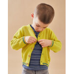 Cardigan en tricot bio, vert acidul