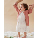 Cardigan en tricot ctel bio, rose