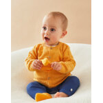 Cardigan en tricot, jaune