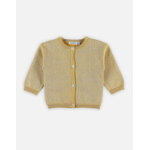 Cardigan tricot jaune et fil lurex