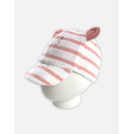 Casquette ray�e corail en coton