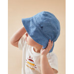 Chapeau bob en denim, bleu