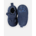 Chaussons en cuir, bleu marine
