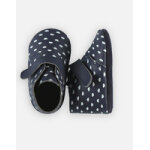 Chaussons cuir gris cachou imprims petits nuages