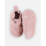 Chaussons en cuir, rose