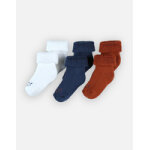 Coffret chaussons en mousse, bleu marine / spéculoos Coffret chaussons en mousse, bleu marine / spéculoos