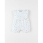 Combishort fleurie en jersey, cru